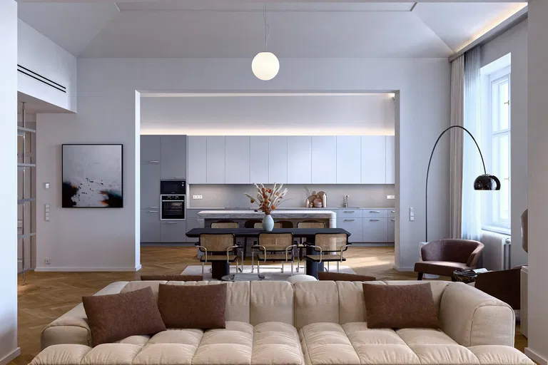 Janáčkovo nábřeží, Smíchov - Prague 5 | Rent, Apartment, Two-bedroom (3+kk), 174 m²