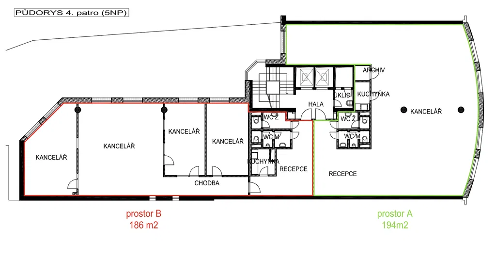 Na Poříčí, Nové Město - Praha 1 | Pronájem, Administrativní budova, 186 m²