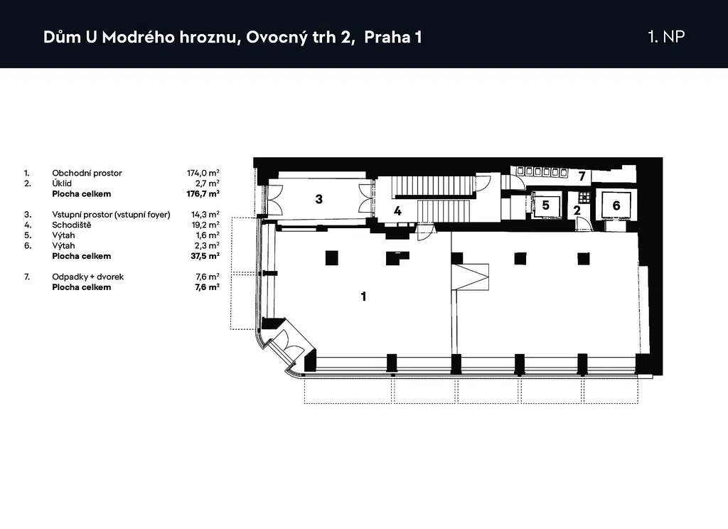 Ovocný trh, Staré Město - Praha 1 | Pronájem, Administrativní budova, 1 146 m²