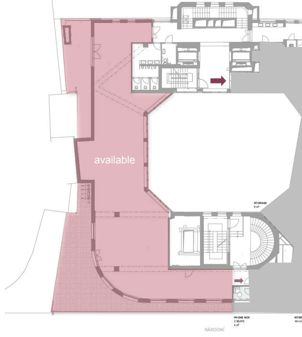 Národní, Nové Město - Praha 1 | Pronájem, Kancelářské prostory, 354 m²