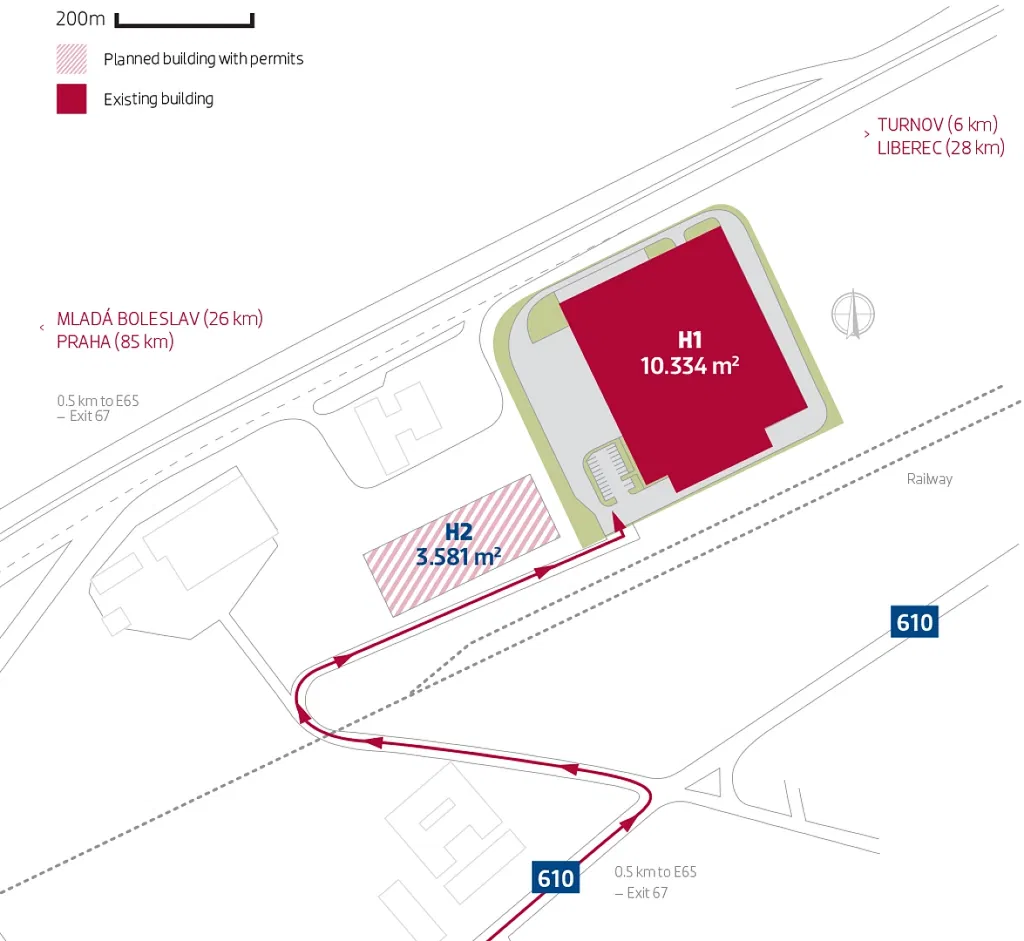 Příšovice - Liberec | Rent, Industrial park, 3 581 m²