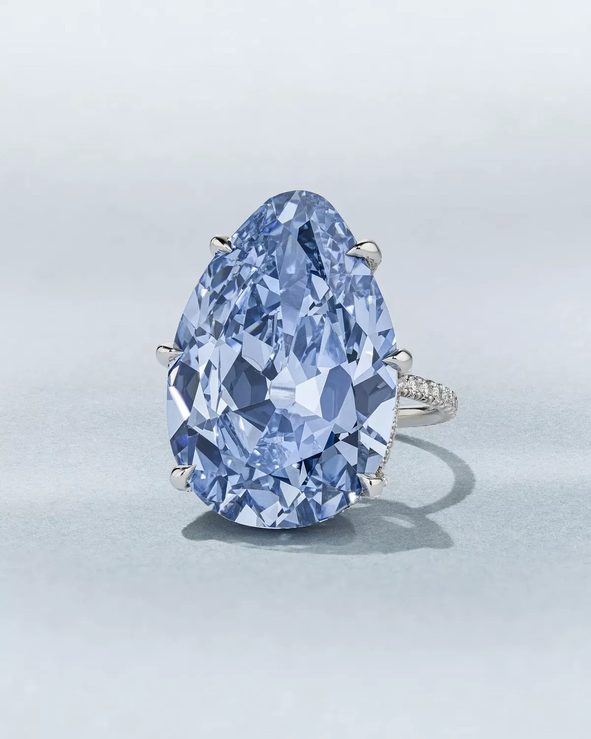 Najväčší modrý diamant, aký bol kedy vydražený, prvýkrát v aukcii