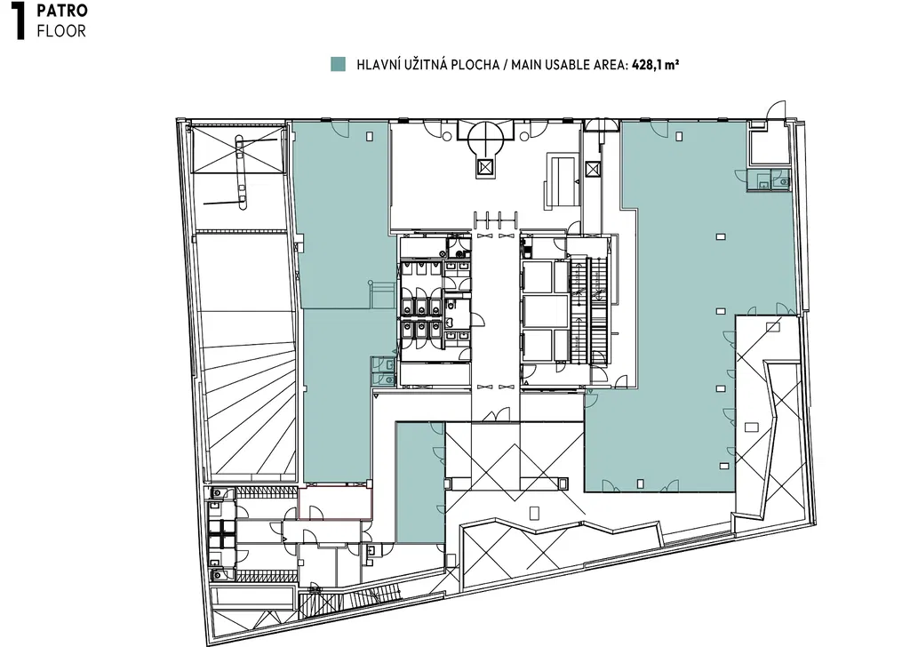 Pobřežní, Karlín - Praha 8 | Pronájem, Administrativní budova, 6 600 m²