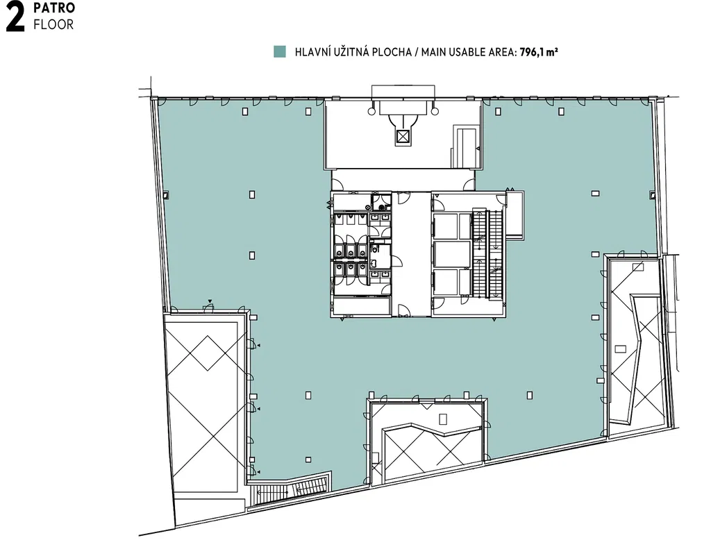 Pobřežní, Karlín - Praha 8 | Pronájem, Administrativní budova, 6 600 m²