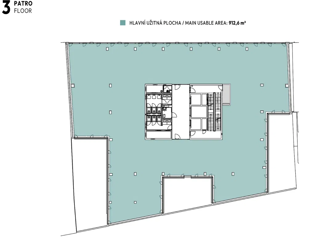 Pobřežní, Karlín - Praha 8 | Pronájem, Administrativní budova, 6 600 m²