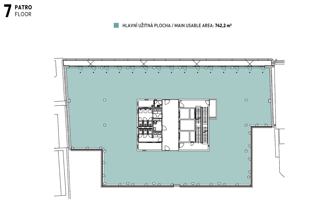 Pobřežní, Karlín - Praha 8 | Pronájem, Administrativní budova, 6 600 m²