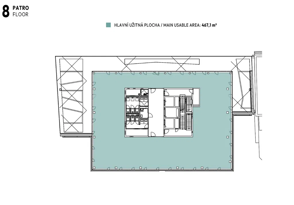 Pobřežní, Karlín - Praha 8 | Pronájem, Administrativní budova, 6 600 m²