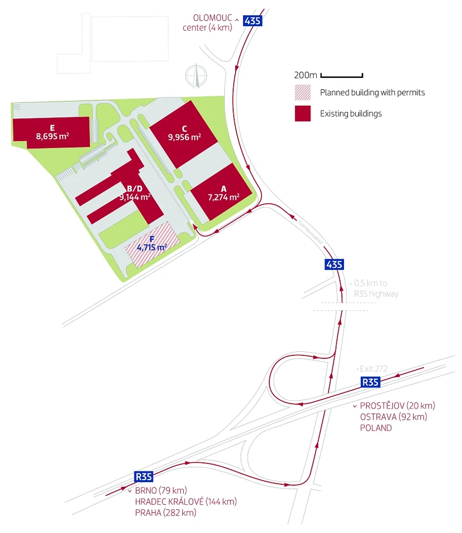 Dolní Novosadská, Nemilany - Olomouc | Rent, Industrial park, 1 566 m²