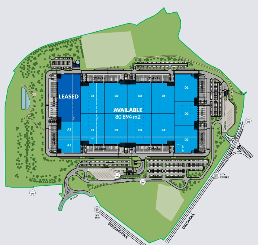 Orlovská, Ostrava - Hrušov - Ostrava-město | Pronájem, Logistický park, 92 684 m²