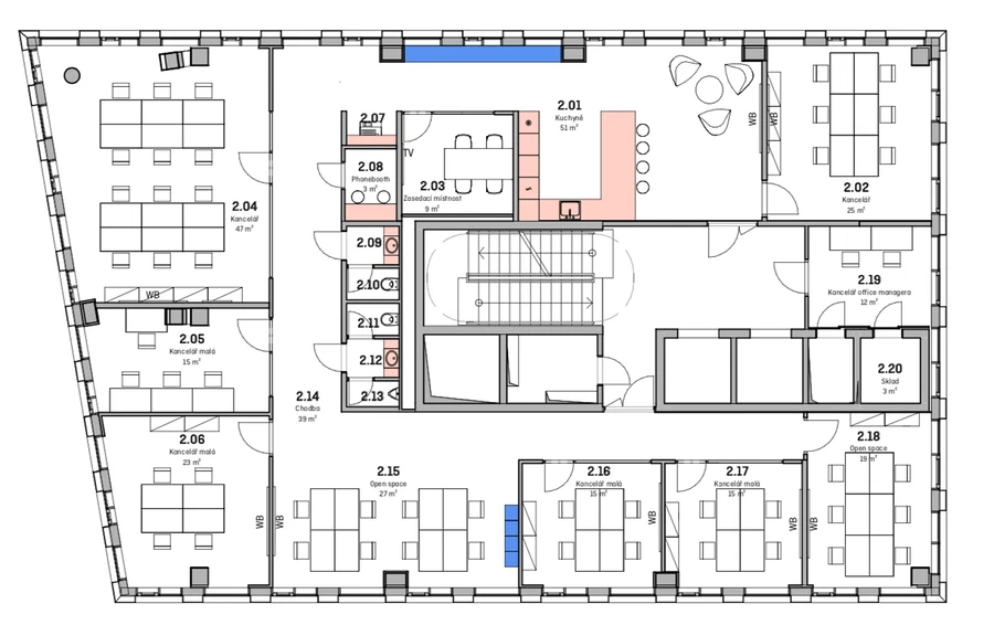 Italská, Žižkov - Prague 2 | Rent, Office building, 2 000 m²