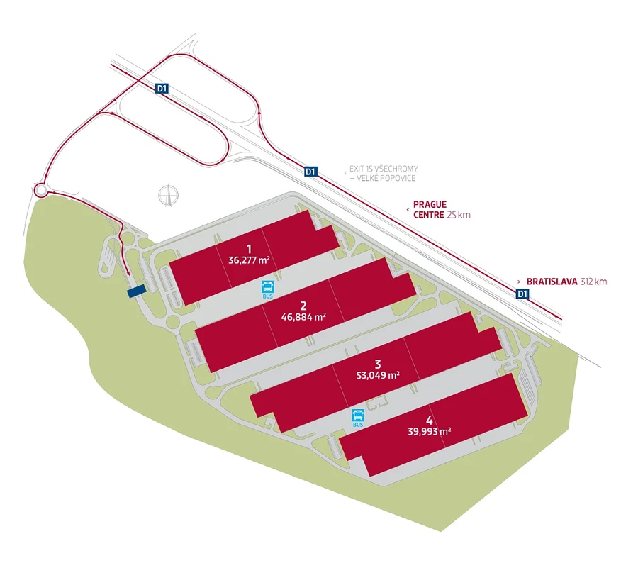 Strančice - Praha-východ | Pronájem, Průmyslový areál, 6 168 m²