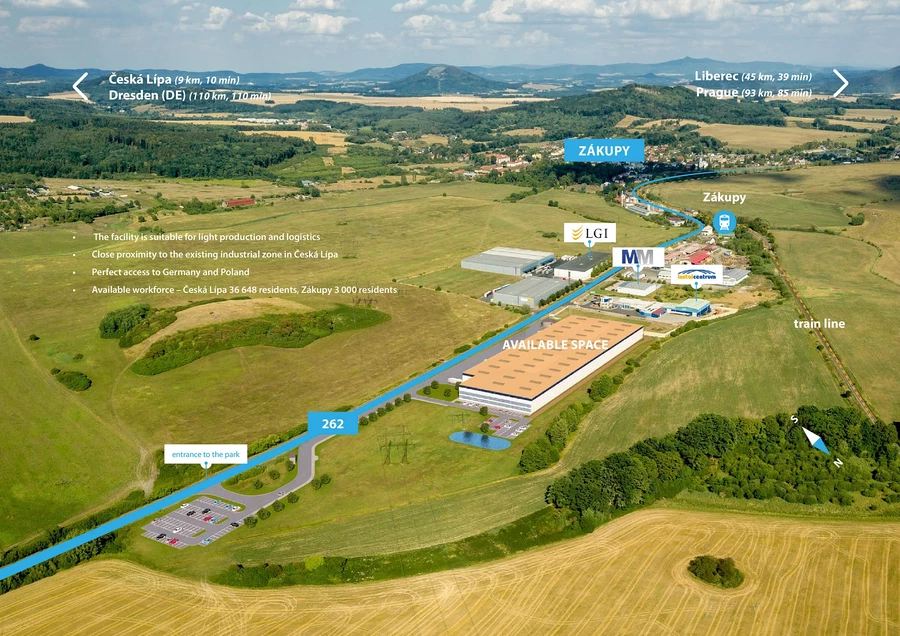 Nádražní, Zákupy - Česká Lípa | Pronájem, Logistický park, 15 630 m²