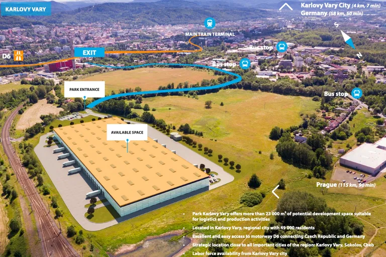 Mostecká, Otovice - Karlovy Vary | Rent, Industrial park, 23 500 m²