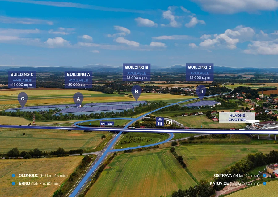 Kujavská, Hladké Životice - Nový Jičín | Pronájem, Průmyslový areál, 93 959 m²