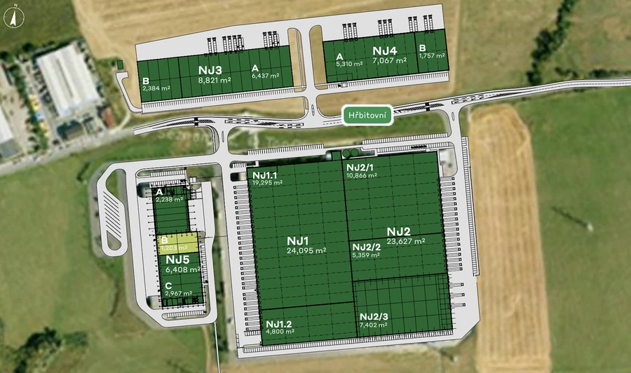 Hřbitovní, Nový Jičín - Nový Jičín | Pronájem, Logistický park, 31 734 m²