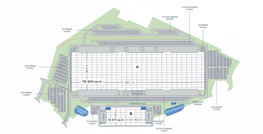 Mošnov - Nový Jičín | Rent, Logistic park, 131 977 m²